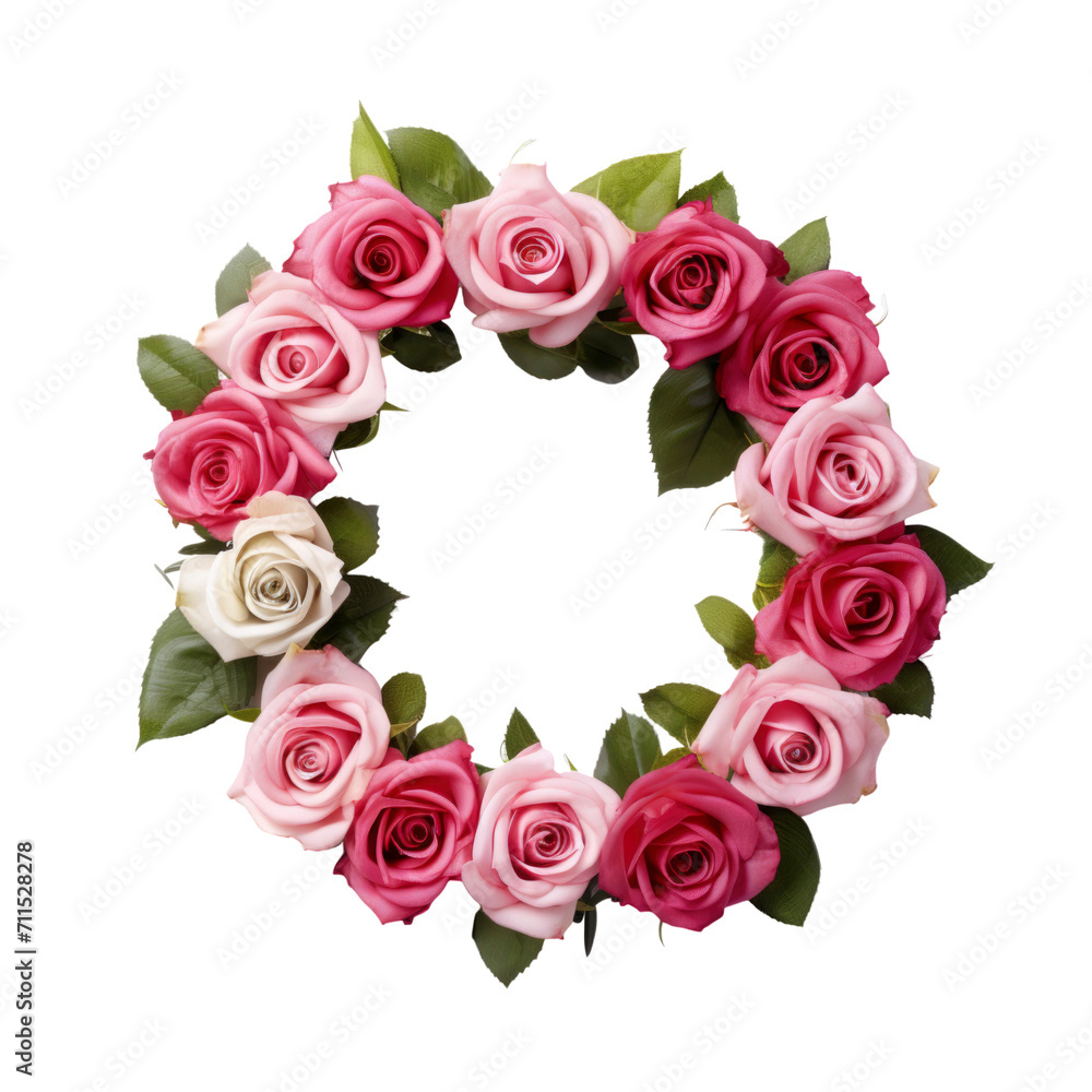 Rose wreath in transparent background Rose wreath in transparent background