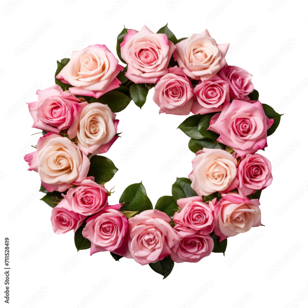 Rose wreath in transparent background Rose wreath in transparent background