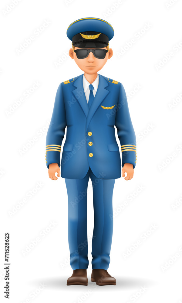 pilot uniform suit work clothes vector illustration pilot uniform suit work clothes vector illustration