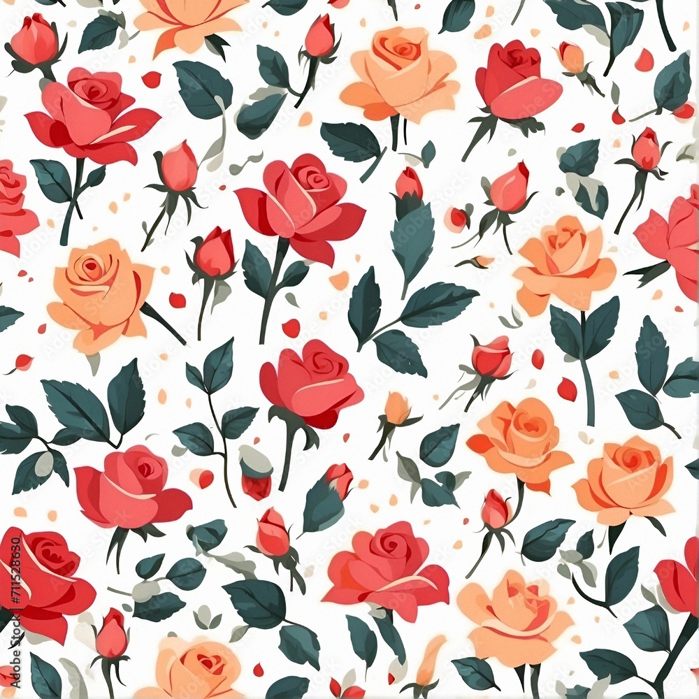 seamless pattern with roses seamless pattern with roses
