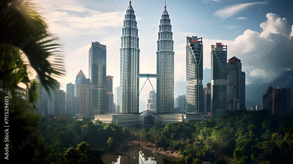Obraz premium Petronas Towers, landmark background