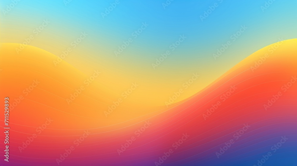 Colorful wavy gradient background with blue, yellow, red and pink colors