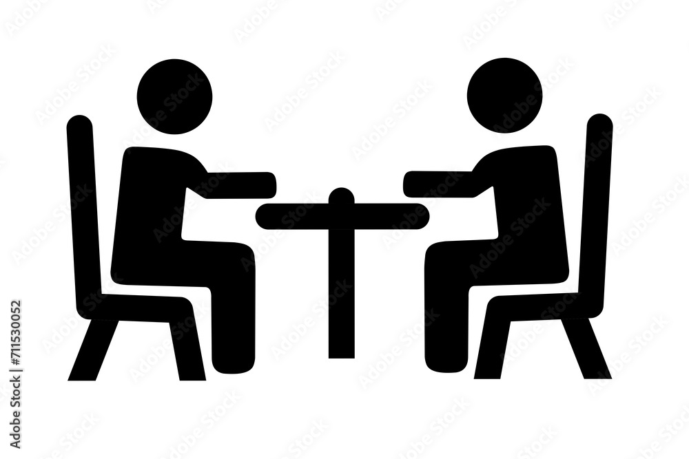 meeting icon vector on white background.business negotiation icon meeting icon vector on white background.business negotiation icon