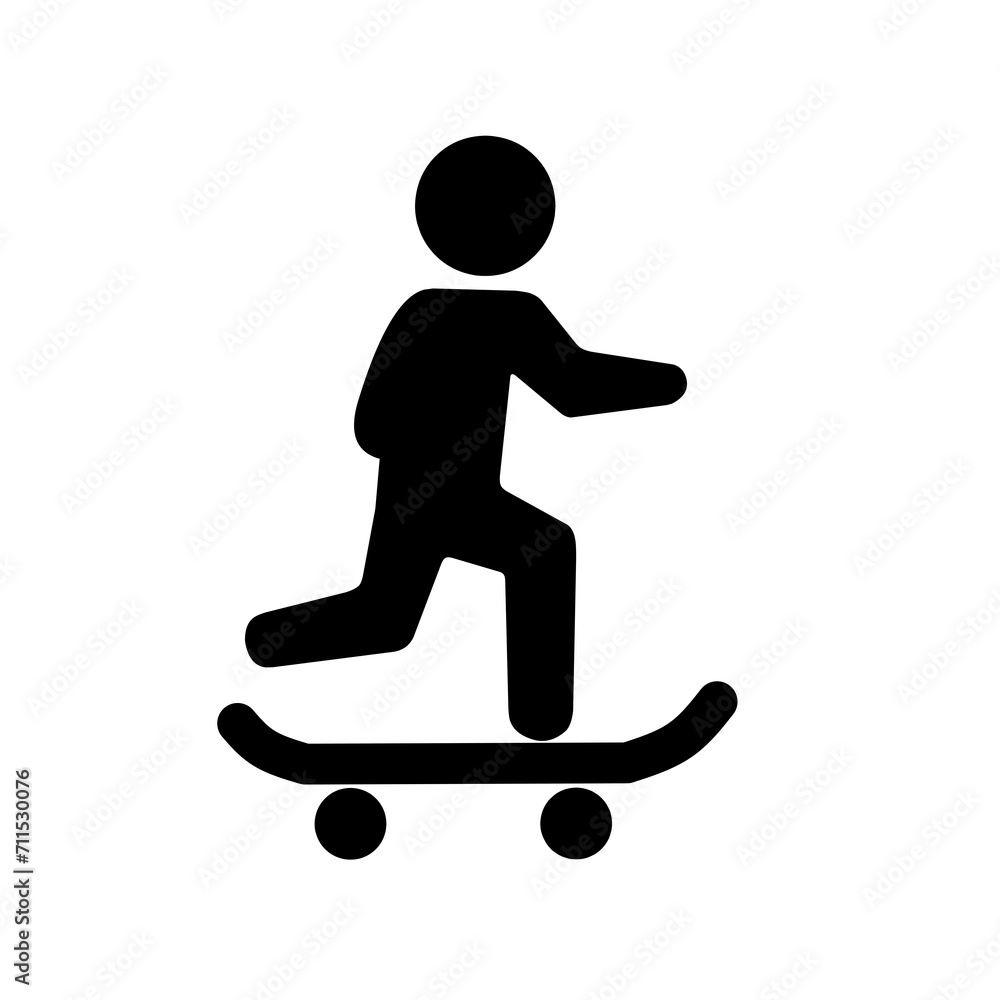 vector person playing skateboard. skateboarder icon vector person playing skateboard. skateboarder icon