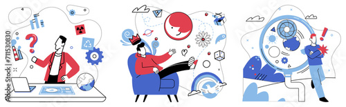 Brainstorming session vector illustration. The mind is canvas, and brainstorming session paints it with strokes creative brilliance Like conductor leading orchestra, brainstorming session orchestrates