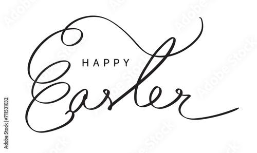 happy easter day calligraphy hand written text font vector illustration april month celebration festival happy easter egg holiday greeting art creative lettering element typography religion culture 