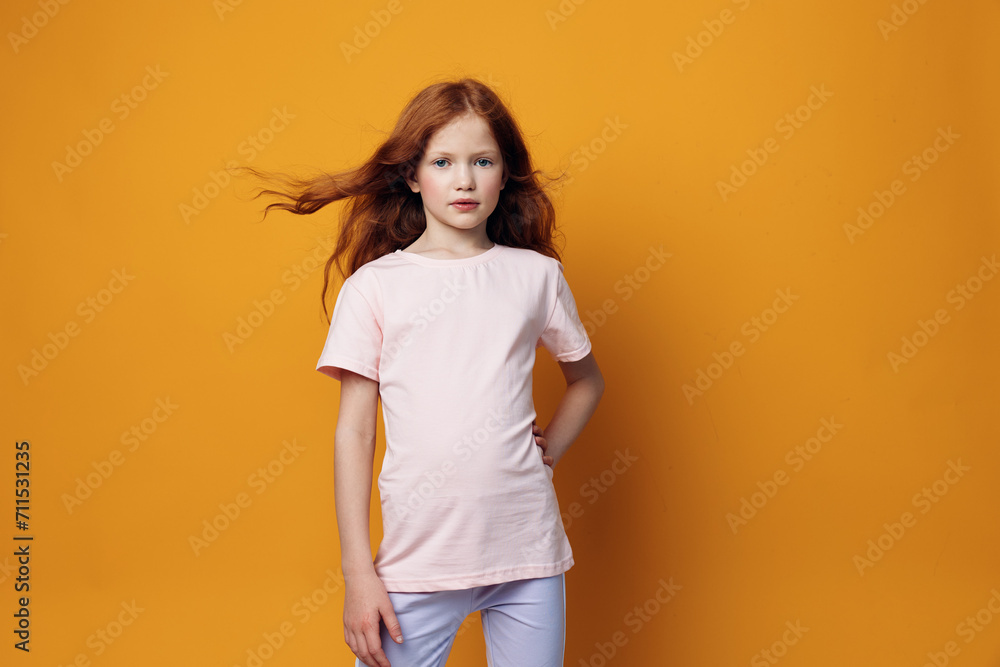 Woman childhood expressive little young girl person female hair face cute beautiful children white background Woman childhood expressive little young girl person female hair face cute beautiful children white background
