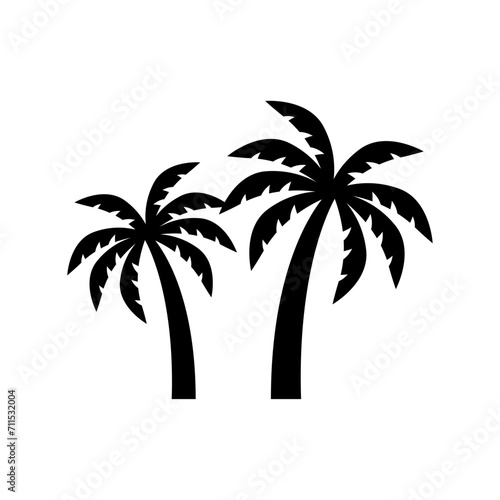 Palm tree silhouette icon vector  Palm tree vector illustration  coconut tree icon vector illustration.