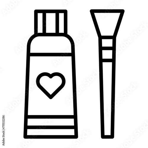 Oil Paint Line icon