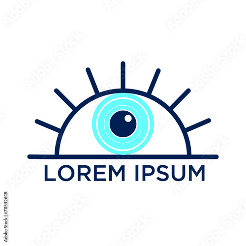 Stylized eye. Logo for ophthalmologist. Vector illustration