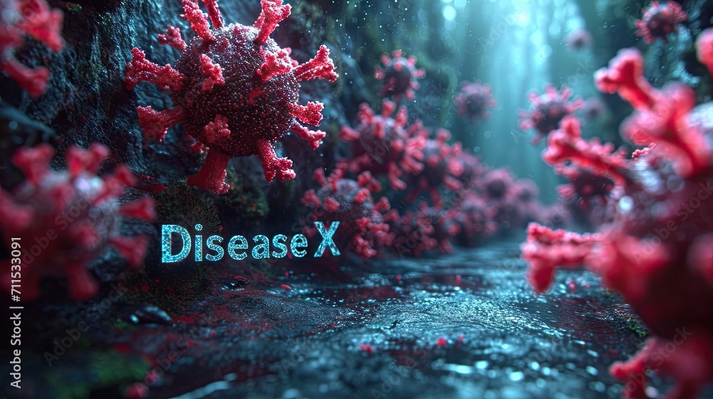 Disease X illustration. - obrazy, fototapety, plakaty 