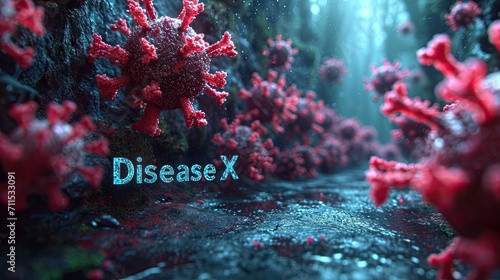Disease X illustration. photo