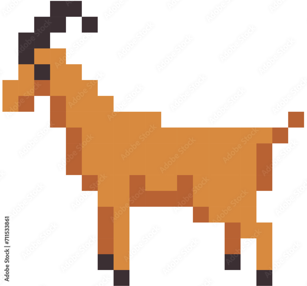Fototapeta premium goat vector in pixels
