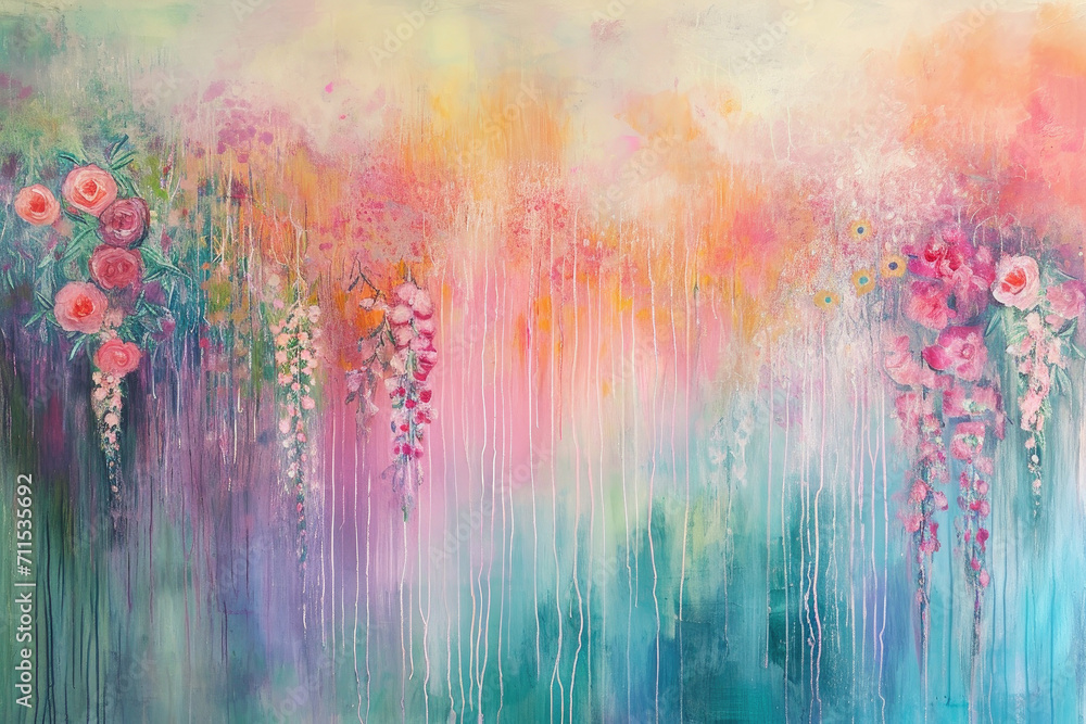 "Vibrant Spring: A Masterpiece", spring art - obrazy, fototapety, plakaty 