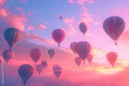 Enchanting Springtime Balloon Soaring, spring art