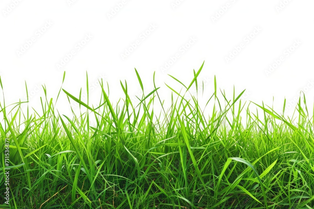 Fototapeta premium Isolated green grass on a white background