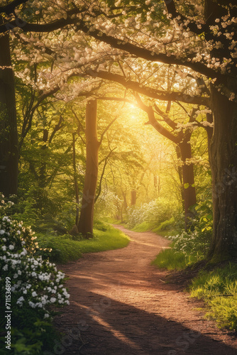 Enchanting Forest Pathway, spring art © Dolgren
