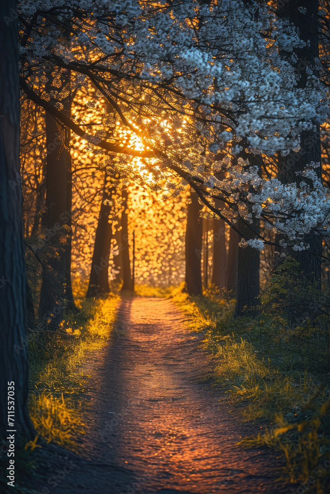 Enchanted Forest Pathway, spring art