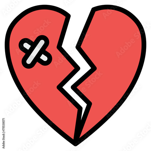 Broken Icon, Filled Line style icon vector illustration, Suitable for website, mobile app, print, presentation, infographic and any other project.