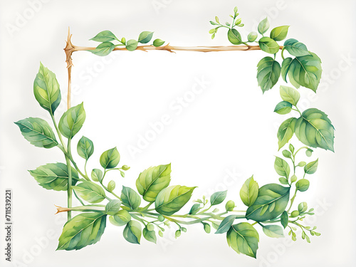 watercolor-illustration-minimalist-style-herb-frame-no-background
