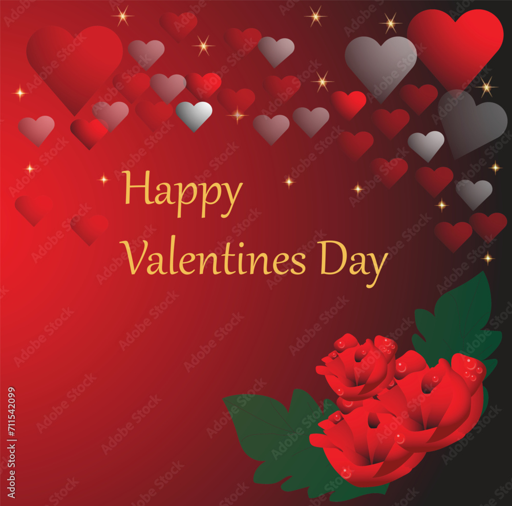 valentine card with hearts and love valentine card with hearts and love