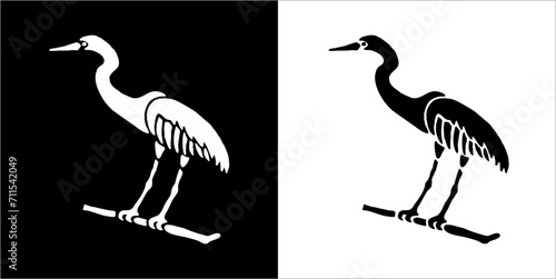 Illustration vector graphics of stork icon