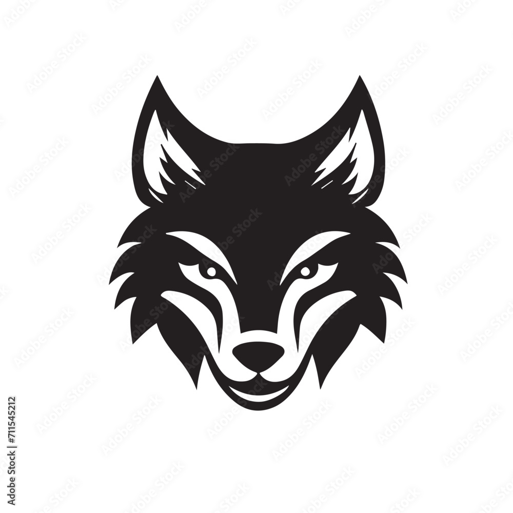 Obraz premium wolf head mascot vector