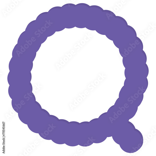 Purple letter q photo