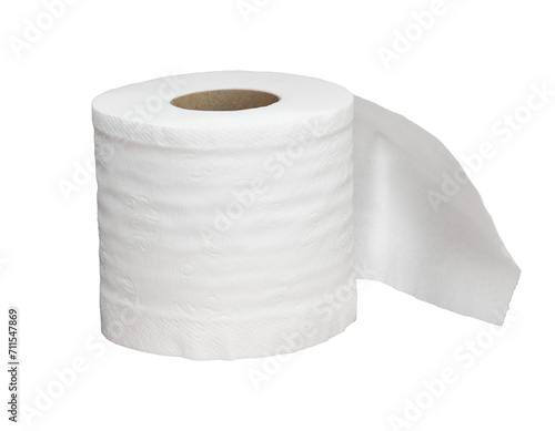 white tissue paper roll isolated