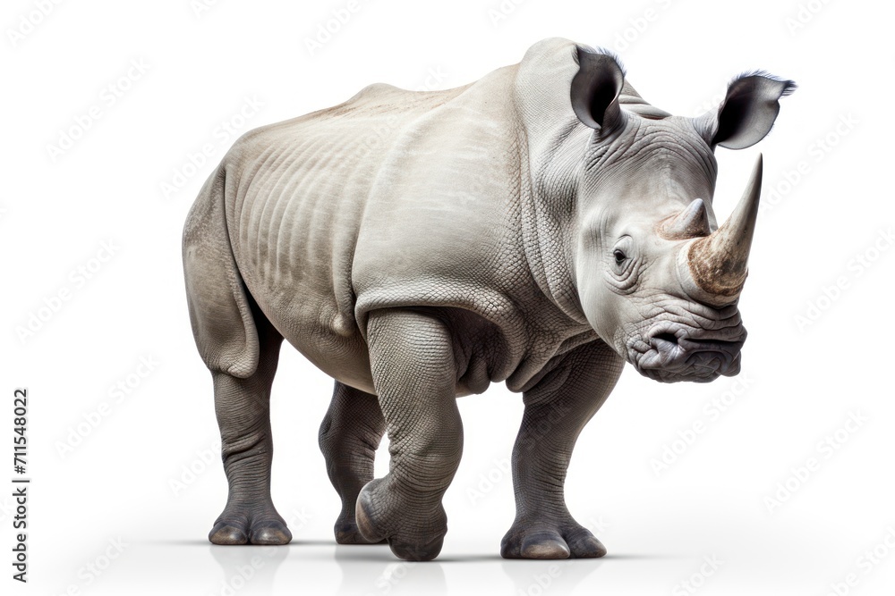 Naklejka premium Rhino isolated on a white background