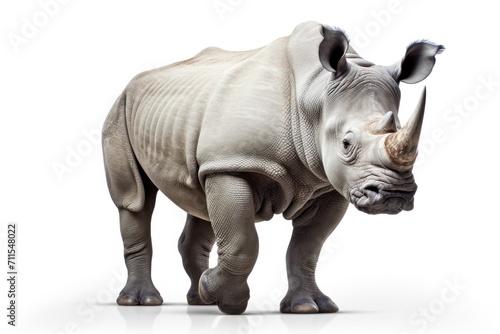 Rhino isolated on a white background © Johannes