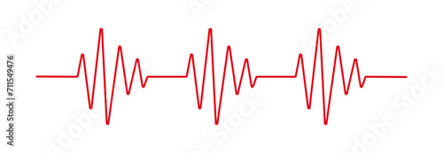 Cardiogram heart rhythm icon. Line heart pulse sign. Cardiology wave. Medicine graphic. Vector illustration. photo