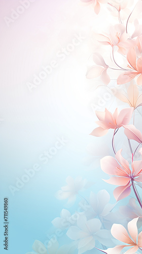 Ready elegant pastel-colored template for ads or  Instagram story   Subtle floral pattern and clean lines. Digital background.  Perfect for lifestyle and fashion content