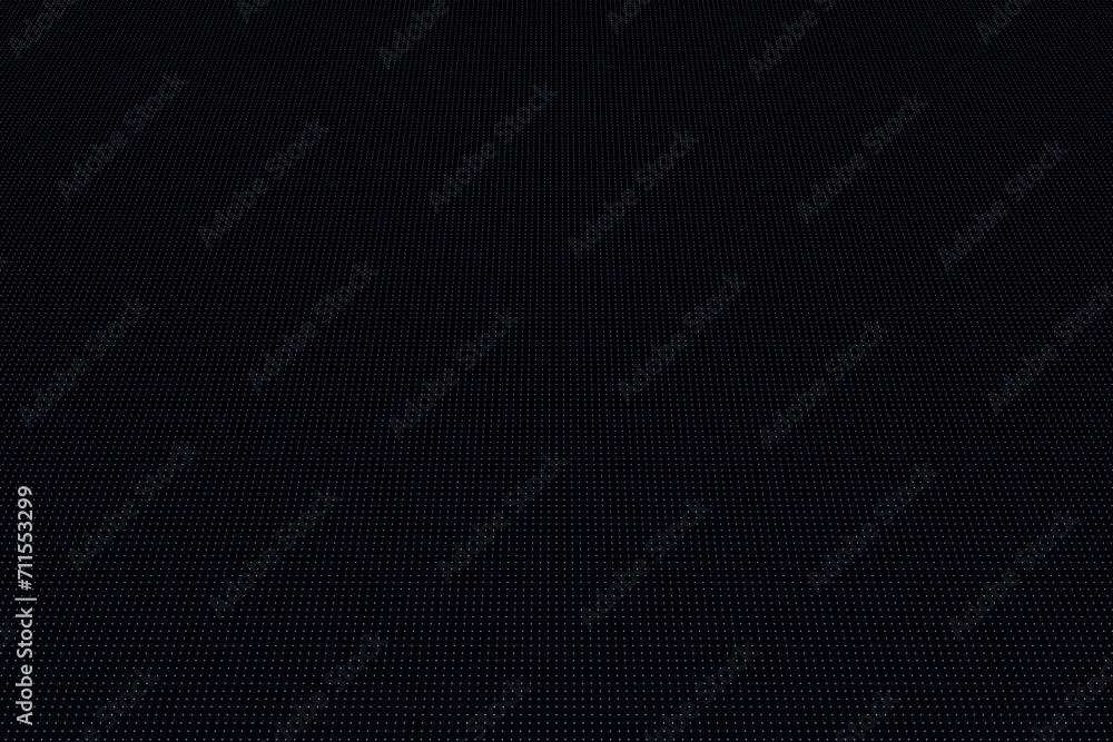 abstract wallpaper or background design, blue dots on black background, backdrop for business banner design, wallpaper for technology business, 3d render