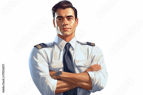 Portrait of a Commercial Airplane Pilot photo