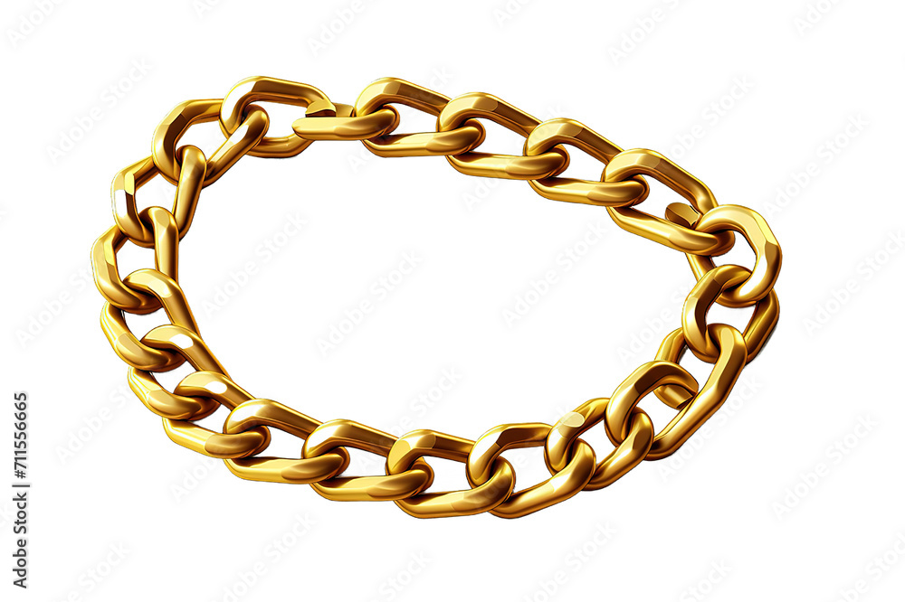 Obraz premium Jewel Gold Bracelet isolated on PNG Background. Generative Ai.