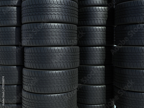 3d render Automobile Tires (close-up)
