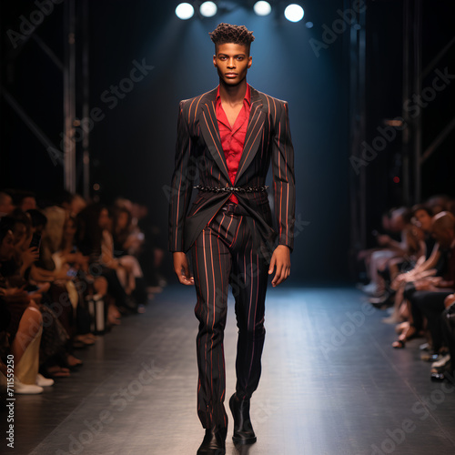Top model black male Fashion show crossdressing photo
