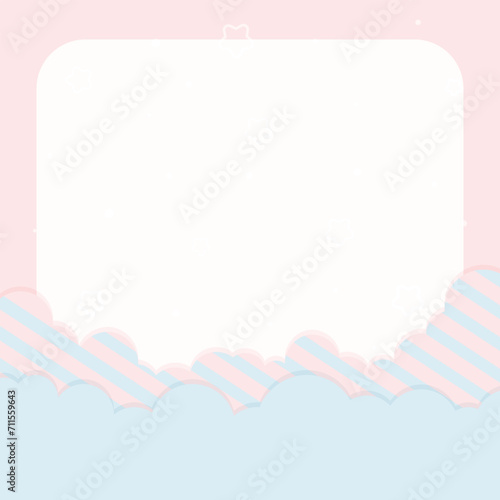 Cute Kawaii pastel notepad and memo pad background