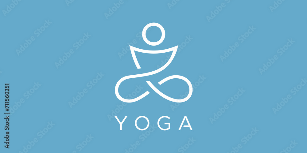 a graphic image with a yoga theme, on a blue background. graphic vector base. a graphic image with a yoga theme, on a blue background. graphic vector base.