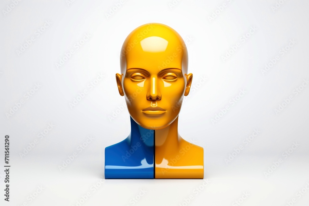 3d abstract human head,face, Psychic waves concept 3d abstract human head,face, Psychic waves concept