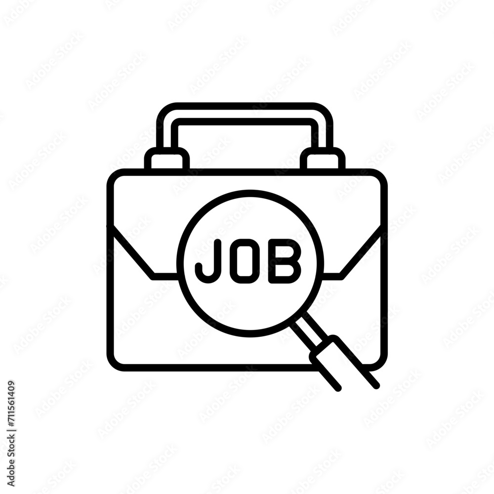 Job search outline icons, minimalist vector illustration ,simple transparent graphic element .Isolated on white background Job search outline icons, minimalist vector illustration ,simple transparent graphic element .Isolated on white background