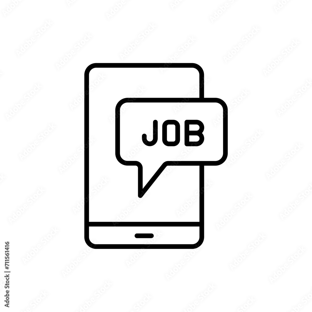 Job app outline icons, minimalist vector illustration ,simple transparent graphic element .Isolated on white background Job app outline icons, minimalist vector illustration ,simple transparent graphic element .Isolated on white background