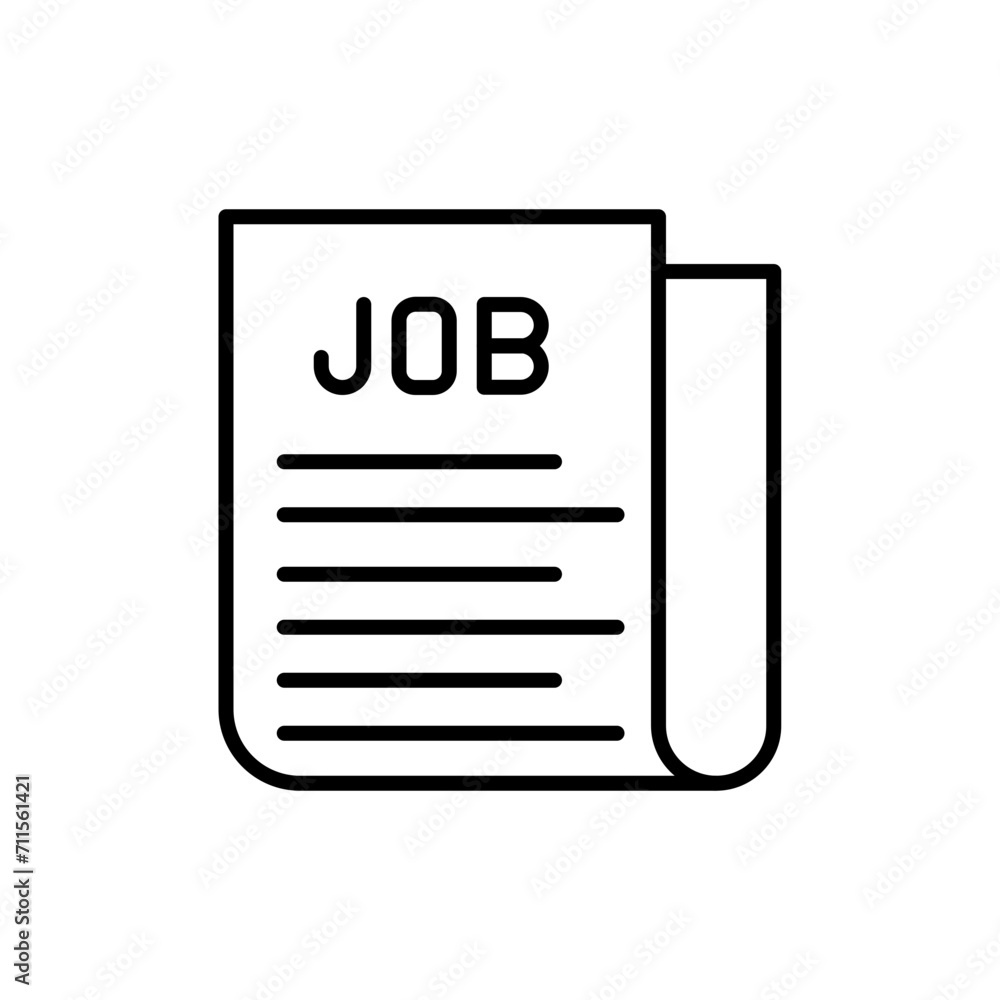 Job file outline icons, minimalist vector illustration ,simple transparent graphic element .Isolated on white background Job file outline icons, minimalist vector illustration ,simple transparent graphic element .Isolated on white background