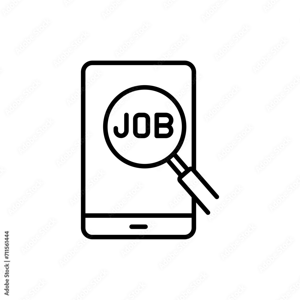 Job search outline icons, minimalist vector illustration ,simple transparent graphic element .Isolated on white background Job search outline icons, minimalist vector illustration ,simple transparent graphic element .Isolated on white background