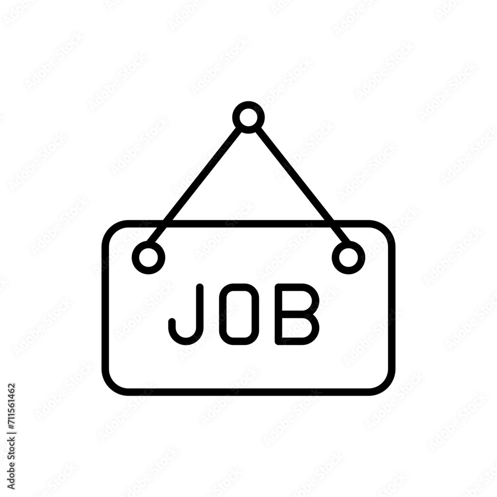 Job signboard outline icons, minimalist vector illustration ,simple transparent graphic element .Isolated on white background Job signboard outline icons, minimalist vector illustration ,simple transparent graphic element .Isolated on white background