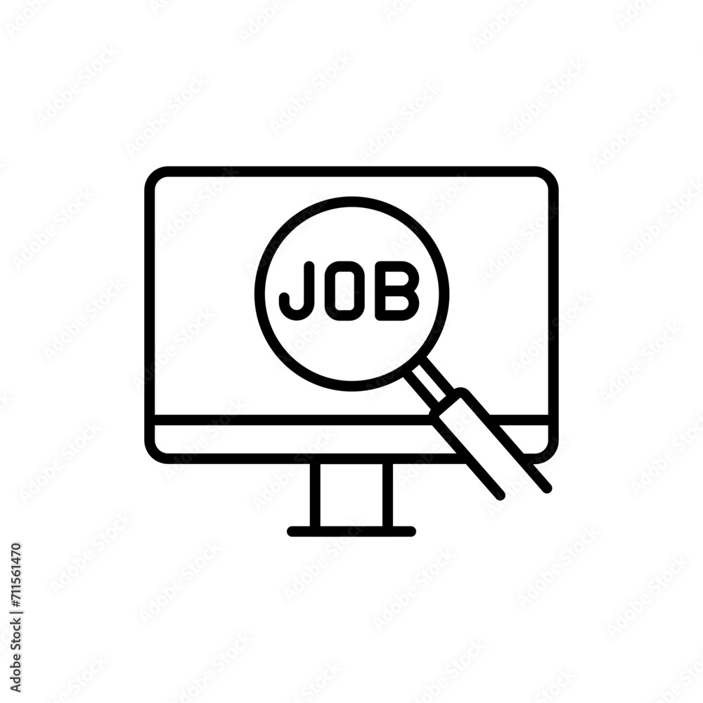 Job search outline icons, minimalist vector illustration ,simple transparent graphic element .Isolated on white background Job search outline icons, minimalist vector illustration ,simple transparent graphic element .Isolated on white background