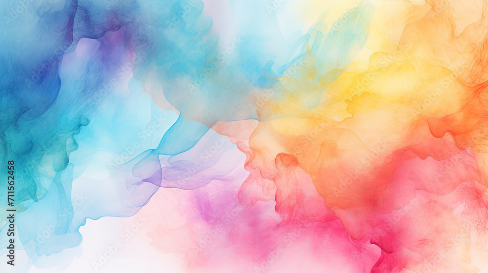 Vibrant hues dance freely in abstract watercolor, a kaleidoscope of creativity for stunning backgrounds