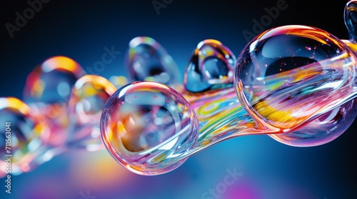 the magical quality of soap bubbles on a clean white surface, their iridescent hues forming a visually enchanting scene in this HD photo.