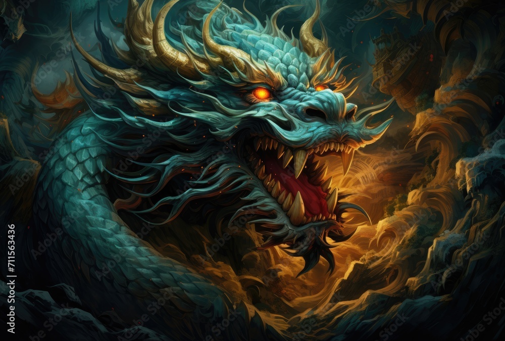 Chinese new year banner Golden dragon Chinese new year banner Golden dragon
